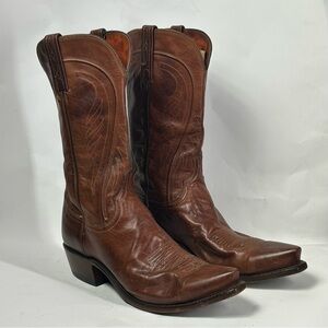 Lucchese Men's Brown Leather Cowboy Boots 9.5